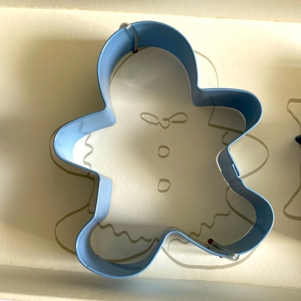 Anthropologie Snowy Day Cookie Cutter Holiday Festive Baking Set of 3 New In Box
